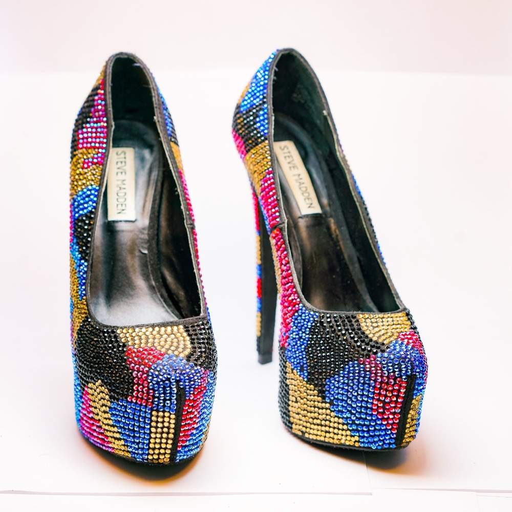 Steve Madden gem stone platform heels size 6.5